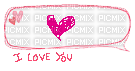 ..:::Speechbubble i love you pink heart:::.. - PNG gratuit