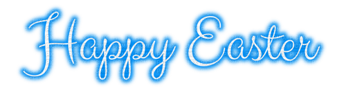 Happy Easter.Text.White.Blue - безплатен png