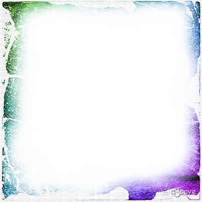 soave frame winter shadow white green blue - Free PNG