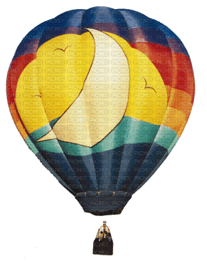 Montgolfière_Hot air balloon_ _ Blue DREAM 70 - Gratis geanimeerde GIF