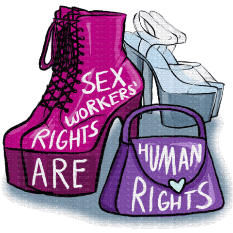 Sex workers rights are human rights - GIF animado grátis