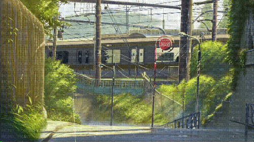 I got off the train. - 無料のアニメーション GIF