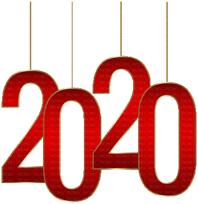 2020 new year deco gif text - Безплатен анимиран GIF