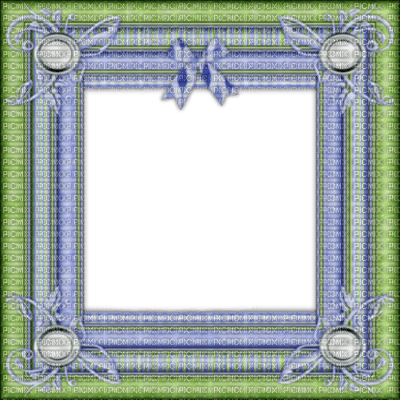 cecily-cadre bleu vert (mis à la forme) - ingyenes png