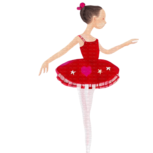 kikkapink girl ballerina child watercolor - nemokama png