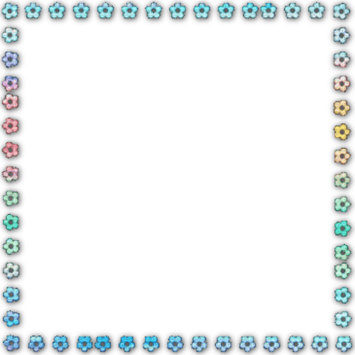 pastel frame flowers (credits to soave) - gratis png