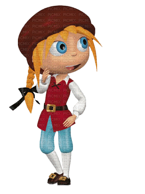cecily-animation pirate fille - Gratis geanimeerde GIF