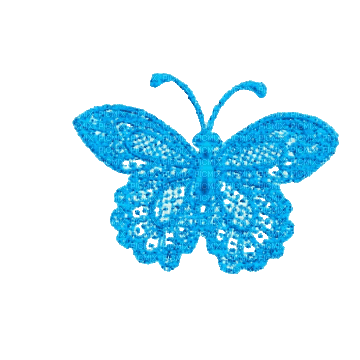 💙 Papillon Bleu Dentelle:)💙 - GIF animasi gratis