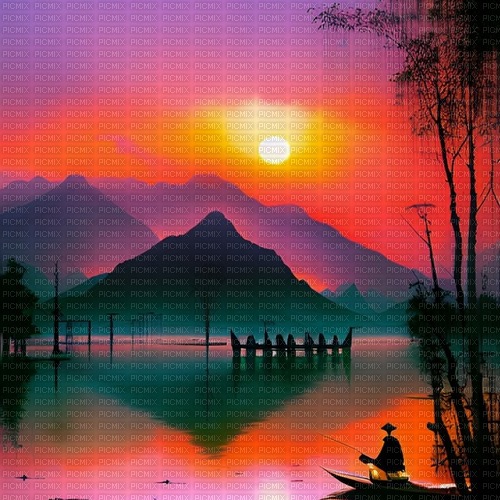 China background sunset - png grátis