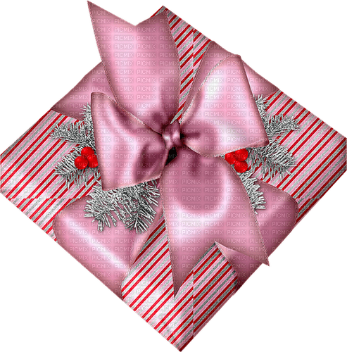 Christmas.Present.Silver.Red.Pink - kostenlos png