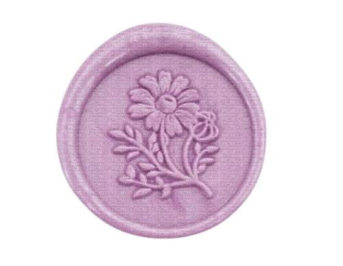 purple lilac lavender daisy wax seal - png gratis