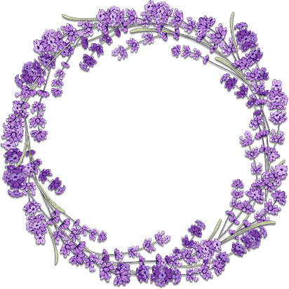 soave frame deco flowers circle lavender spring - 無料png