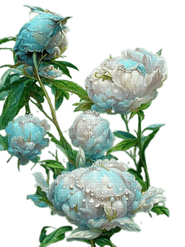 fleurs bleues - besplatni png