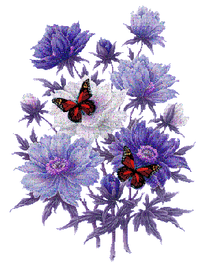 kwiaty,motyle - Besplatni animirani GIF
