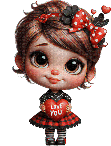 ♡§m3§♡ vintage animated vday red cute doll - Δωρεάν κινούμενο GIF