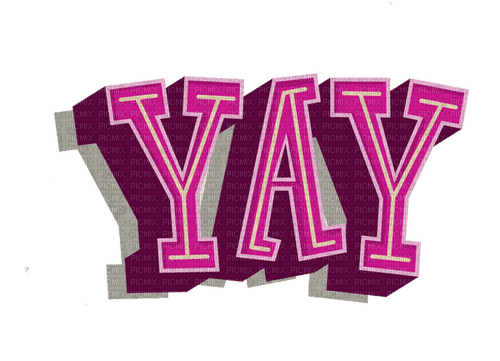 MME RETRO TEXT FONT YAY PINK - ilmainen png