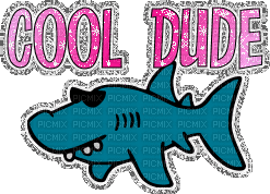 cool dude shark with sunglasses gif - GIF animé gratuit