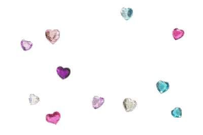 Kaz_Creations Animated Hearts Colourful Colours - Бесплатный анимированный гифка