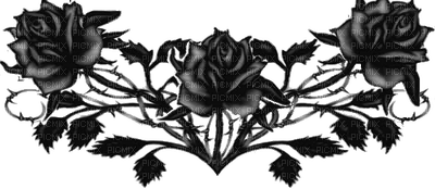 Flowers black bp - Free PNG