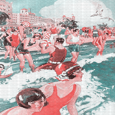 vintage beach dolceluna background gif - GIF animado grátis