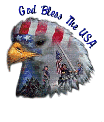 Kaz_Creations America 4th July Independance Day American  Text Eagle - 免费动画 GIF