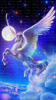 Pegasus - GIF animasi gratis
