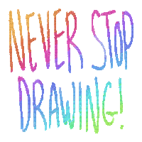 never stop drawning - Gratis geanimeerde GIF
