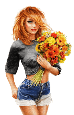 Kaz_Creations Woman Femme Colours Colour-Girls Autumn - δωρεάν png