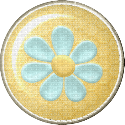 Kaz_Creations Deco Badge Circle Flower - png ฟรี