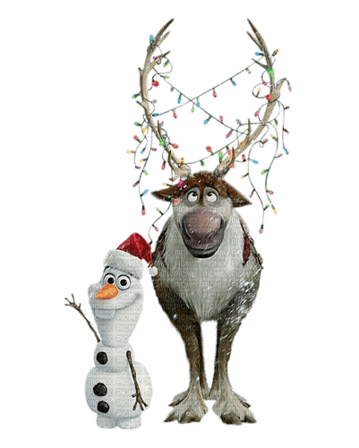 Frozen Anna Elsa Olaf Sven Christmas - Free PNG