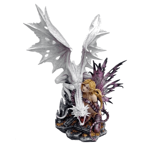 fairy and dragon - png grátis