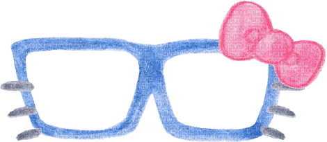 blue sanrio glasses - png gratis