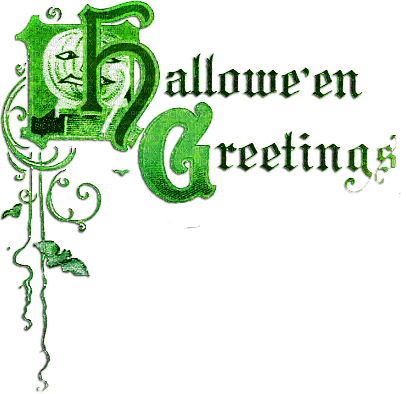 soave text halloween happy  vintage greetings - бесплатно png