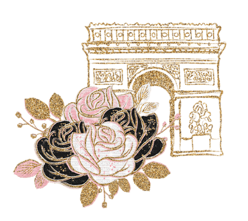Paris Flower Gold - Bogusia - zadarmo png