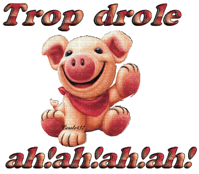 Petit Cochon Drôle - Безплатен анимиран GIF