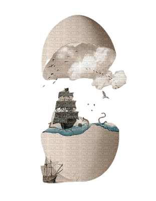 surreal fantasy surréaliste fantaisie tube surrealiste deco egg ei ship schiff sea mer meer oeuf navire - PNG gratuit