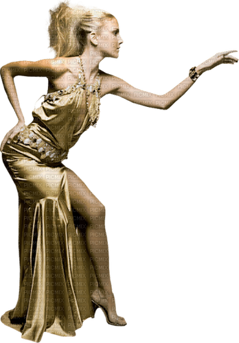 woman gold - png grátis