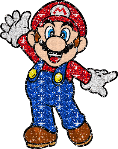 Glitter Mario - Gratis animerad GIF