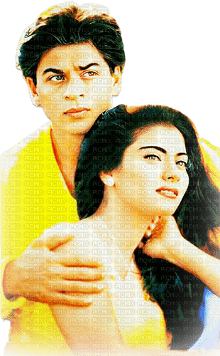 soave bollywood shahrukh khan couple  yellow - gratis png
