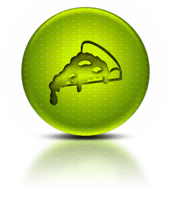 pizza icon green - 免费PNG