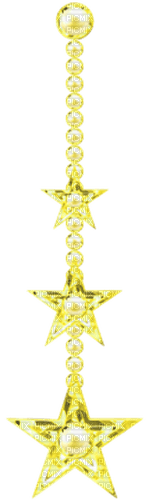 Hanging.Stars.Pearls.Yellow - 免费PNG