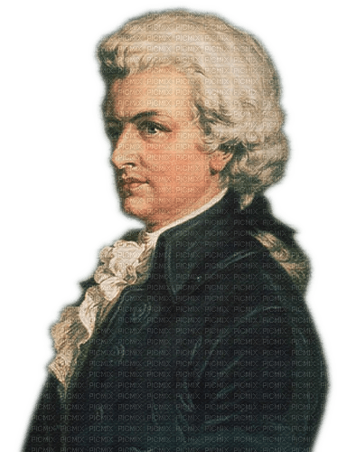 Rena Mozart Vintage Man Komponist - zdarma png