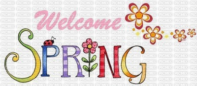 Welcome spring - zdarma png