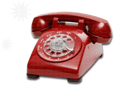 Kaz_Creations Telephone-Red - gratis png
