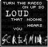 turn the radio up inverted emo white and black - Free PNG