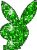 lapin playboy vert - Gratis animeret GIF