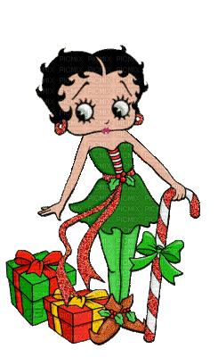 Christmas Betty Boop bp - Gratis animeret GIF