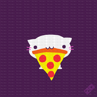 pizza cat - Безплатен анимиран GIF