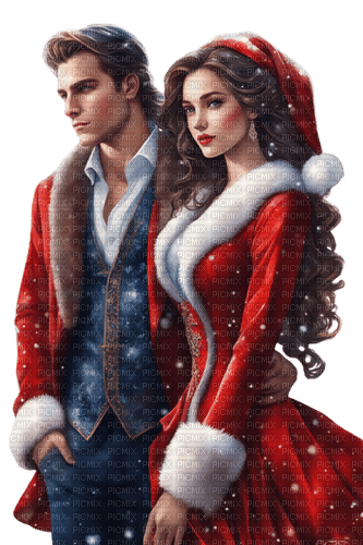 loly33 couple noël - 無料png
