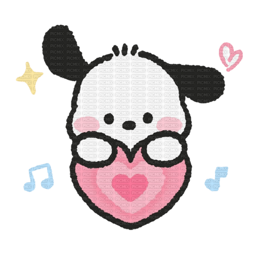 pochacco floating heart - png grátis